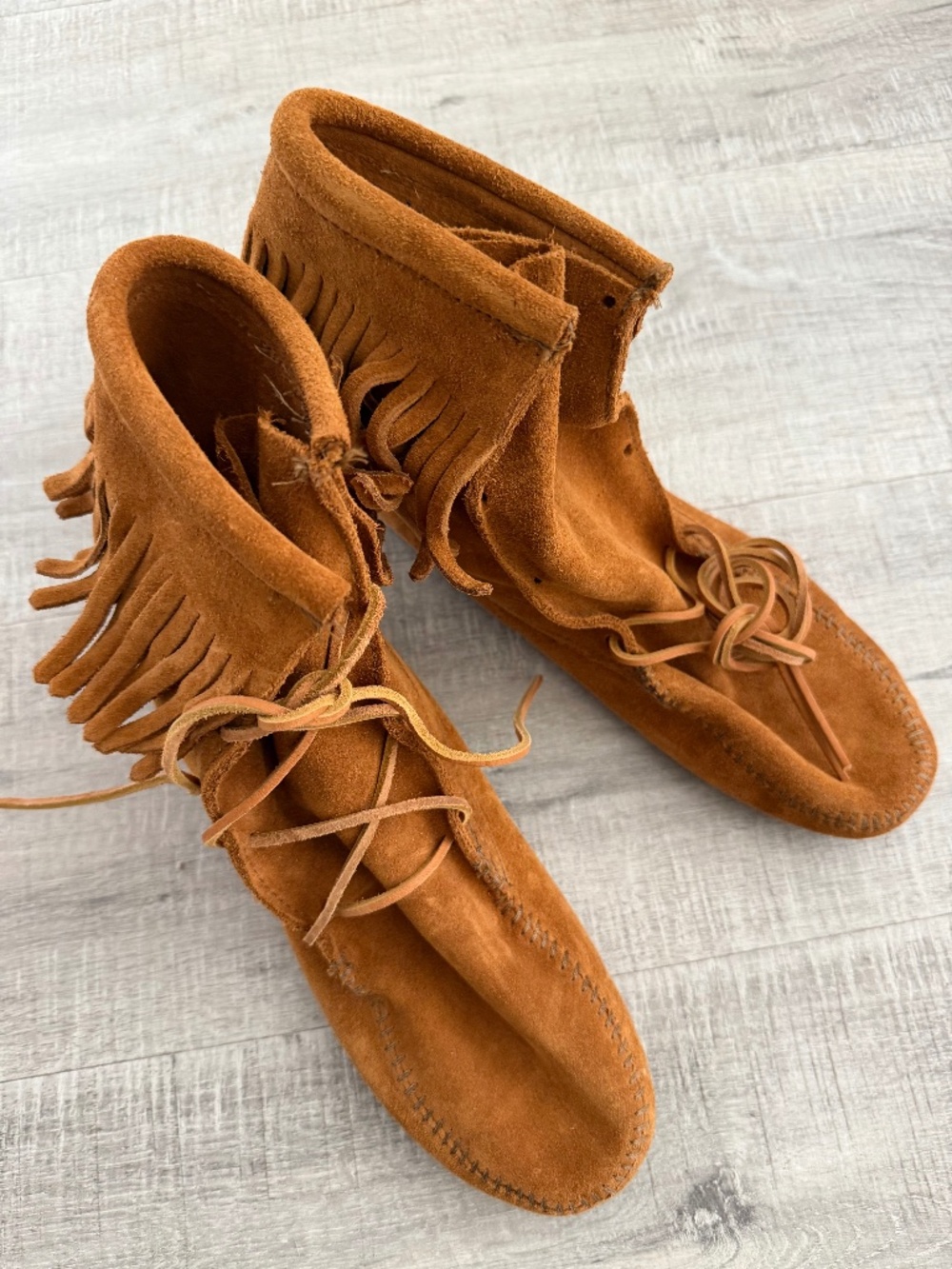 Minnetonka  Fringe Ankle Boots New